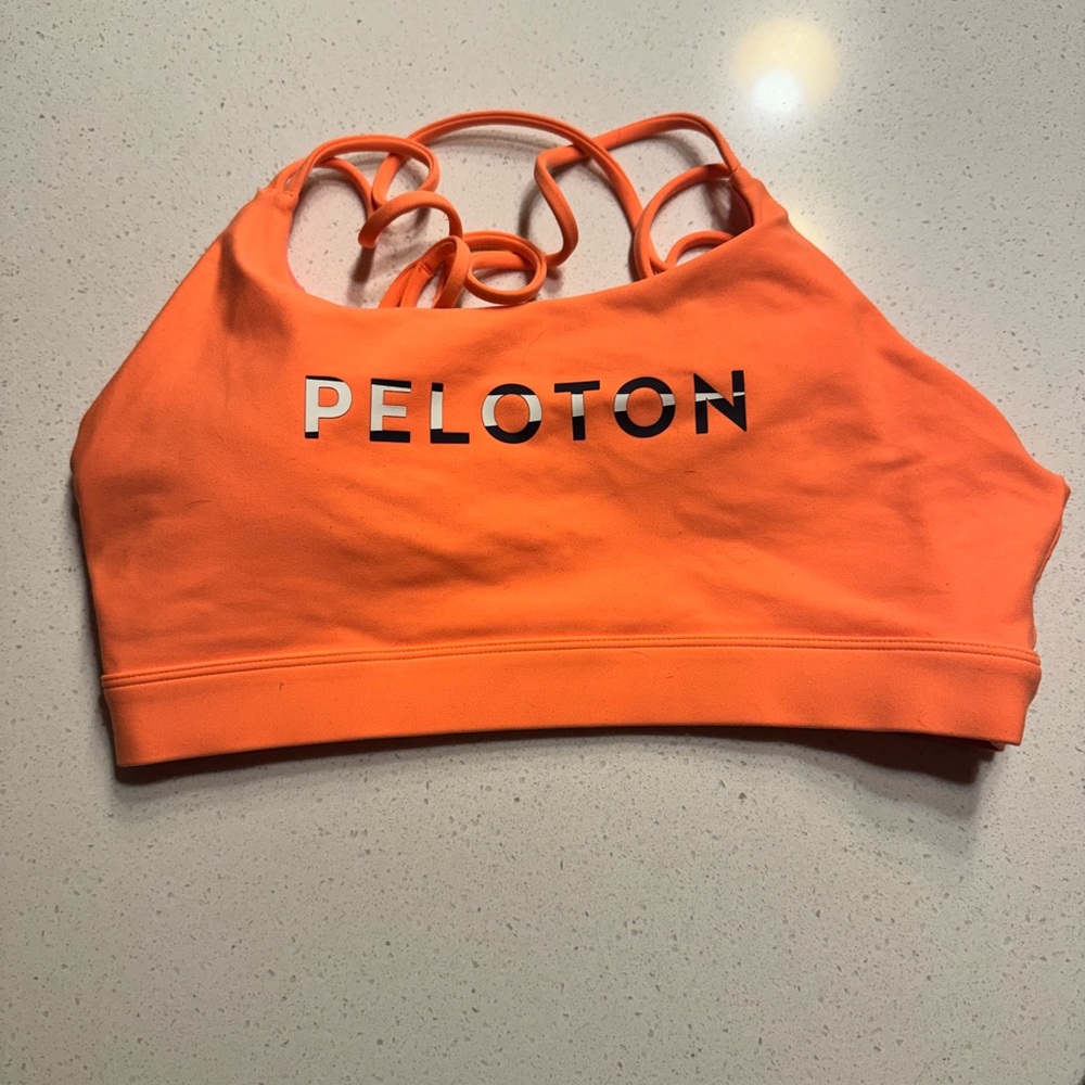 Peloton Bright Orange Activewear sport bra. Lightly worn with removable pads